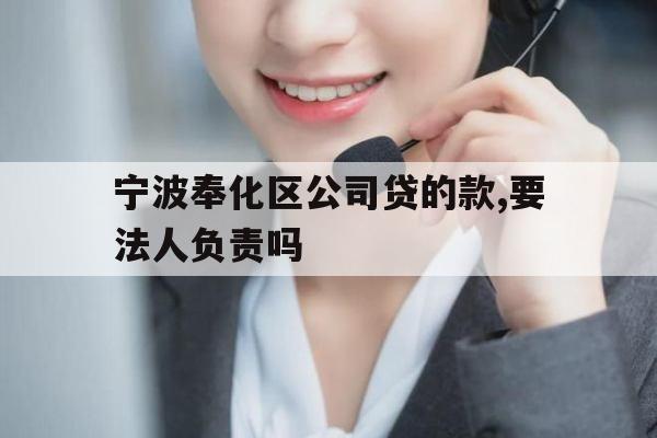 宁波奉化区公司贷的款,要法人负责吗