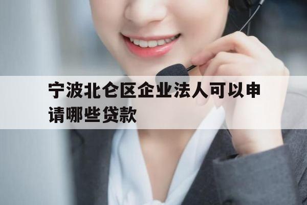 宁波北仑区企业法人可以申请哪些贷款