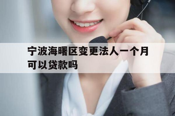 宁波海曙区变更法人一个月可以贷款吗