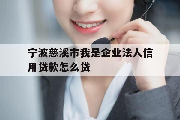 宁波慈溪市我是企业法人信用贷款怎么贷